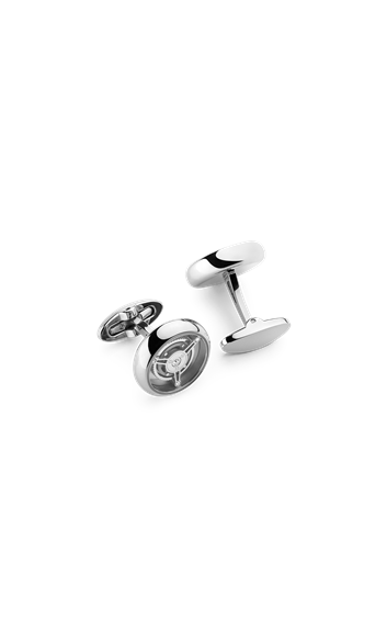 Manschettenknöpfe Montegrappa Herr Tourbillon in Stahl Cubic Zirconia IDTBCLS0 - IDTBCLS0